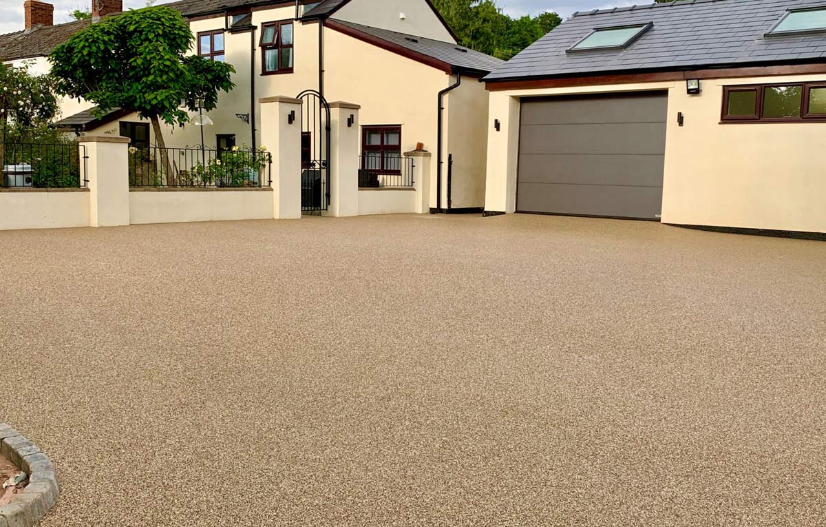 Residential resin bound driveway