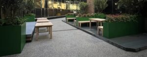Resin bound public space installed using SureSet Resin